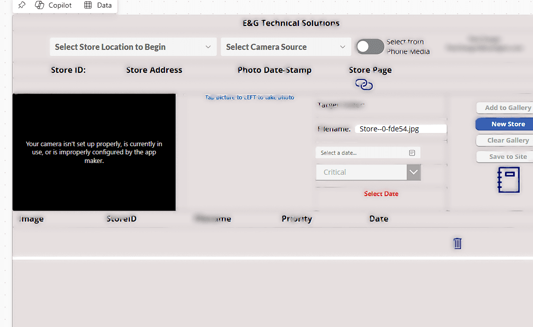 Dashboard mockup showing bespoke low-code application components.